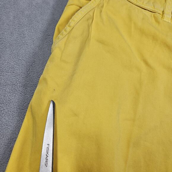 Vintage Polo Ralph Lauren Shorts Mens 36 Yellow 10" Drawstring Y2K Chino Twill - Picture 4 of 15